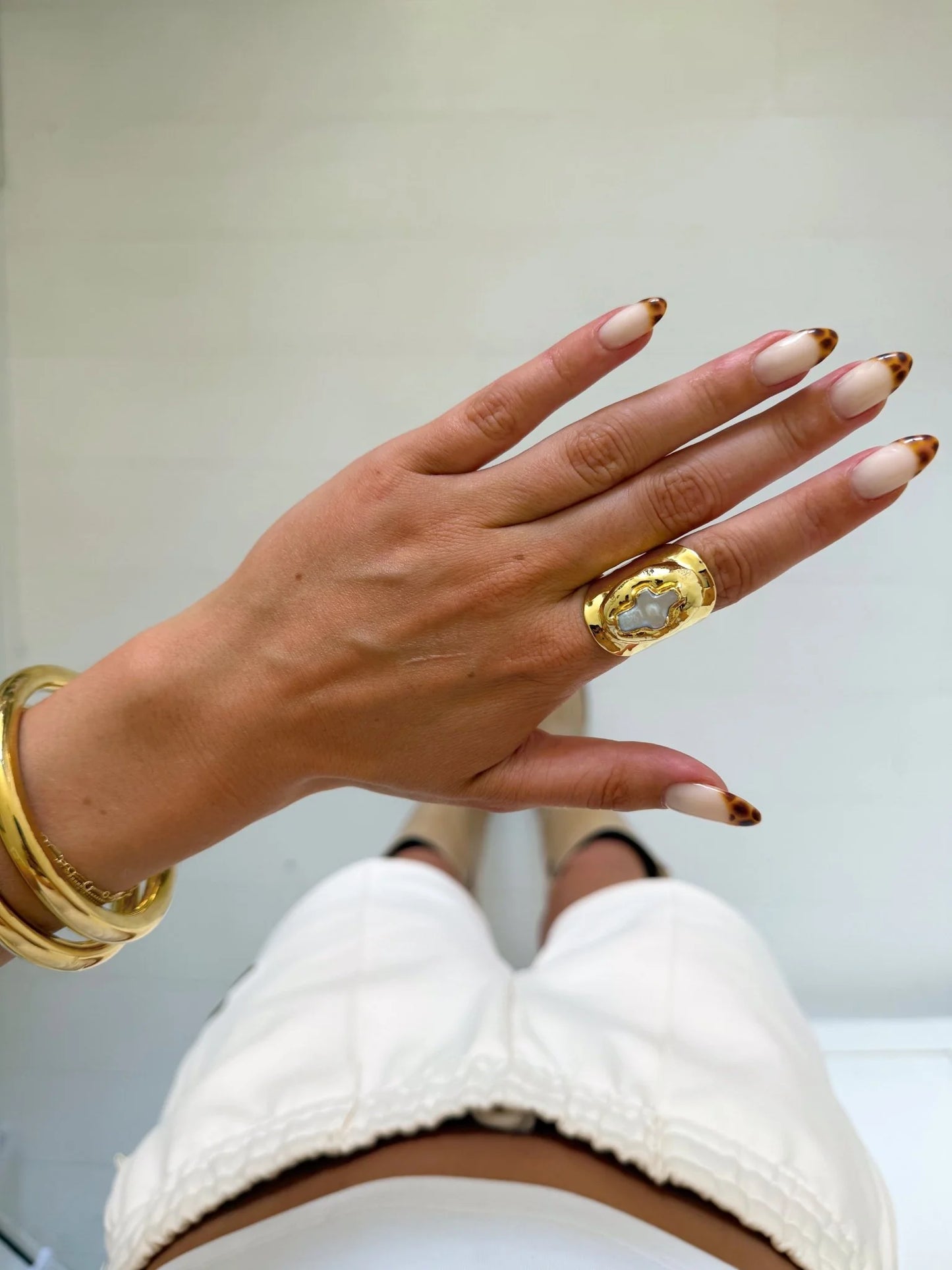 CROSS CUFF RING