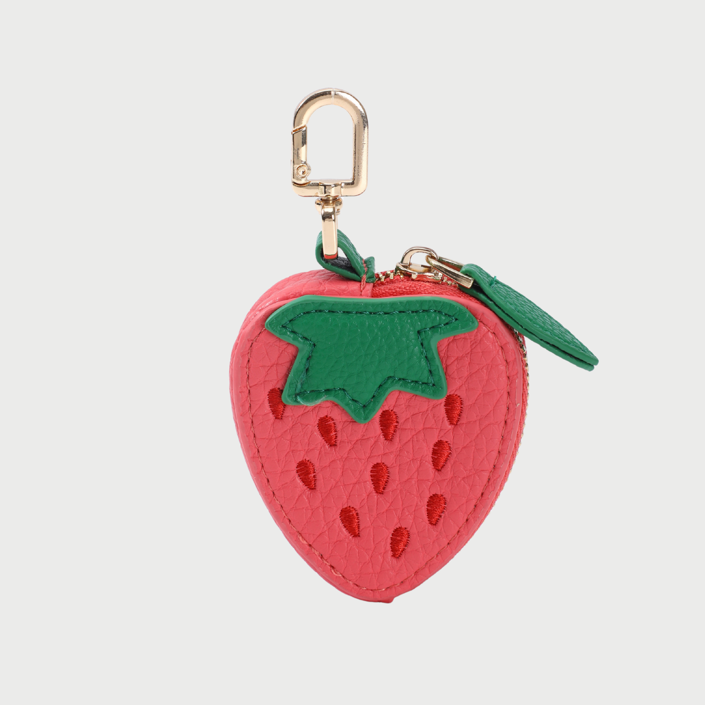 LEATHER STRAWBERRY CHARM